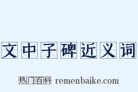 文中子碑近义词是什么意思的图片